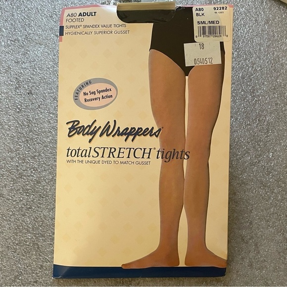 3 pair dance tights - Capezio Microfiber Knit Transition tights, 1 body wrapper - Picture 7 of 14